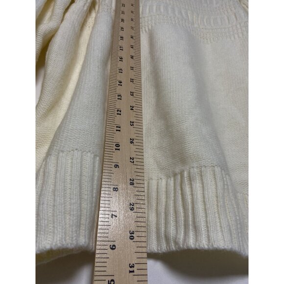 H2H Men's Ivory Knit Sweater Pullover Size XL Button Neck 100% Acrylic - Picture 7 of 10